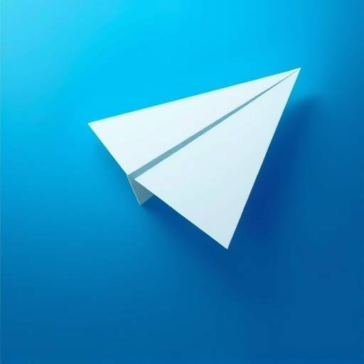 Abstract Telegram logo representing secure communication and speed