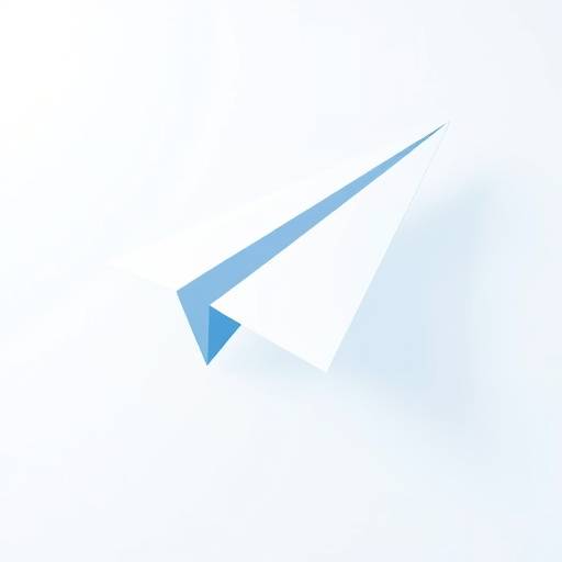 Abstract Telegram logo representing secure communication and speed