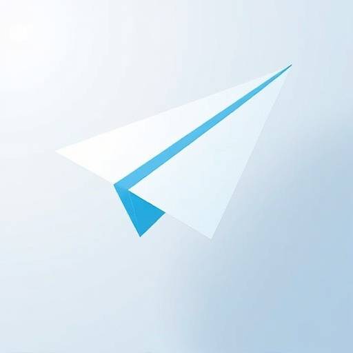 Abstract Telegram logo representing secure communication and speed