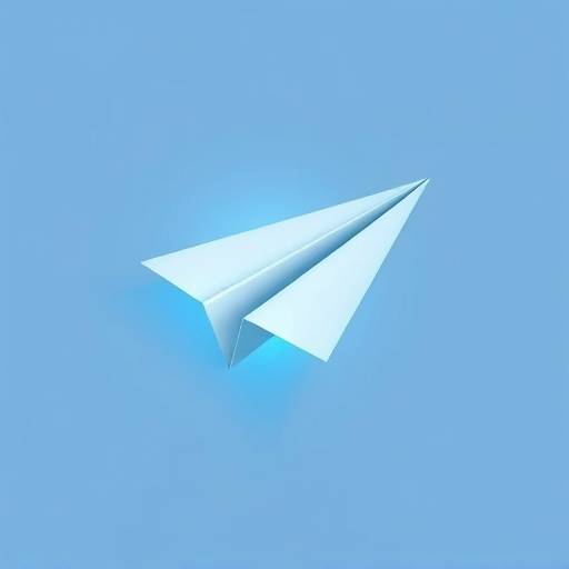 Abstract Telegram logo representing secure communication and speed