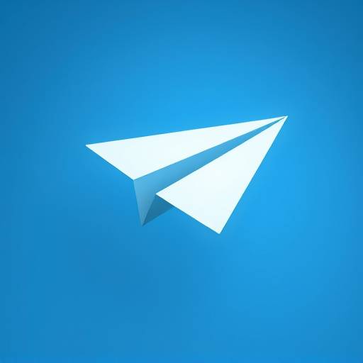 Abstract Telegram logo representing secure communication and speed