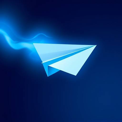 Abstract Telegram logo representing secure communication and speed